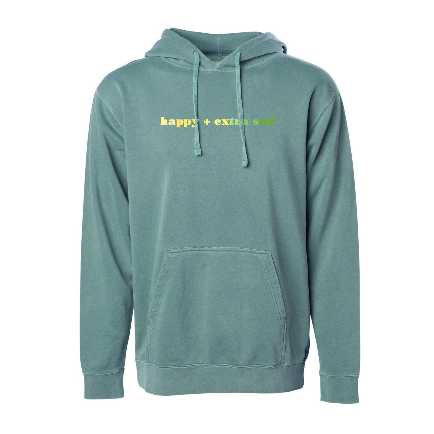 Happy+Extra Sad Green Hoodie