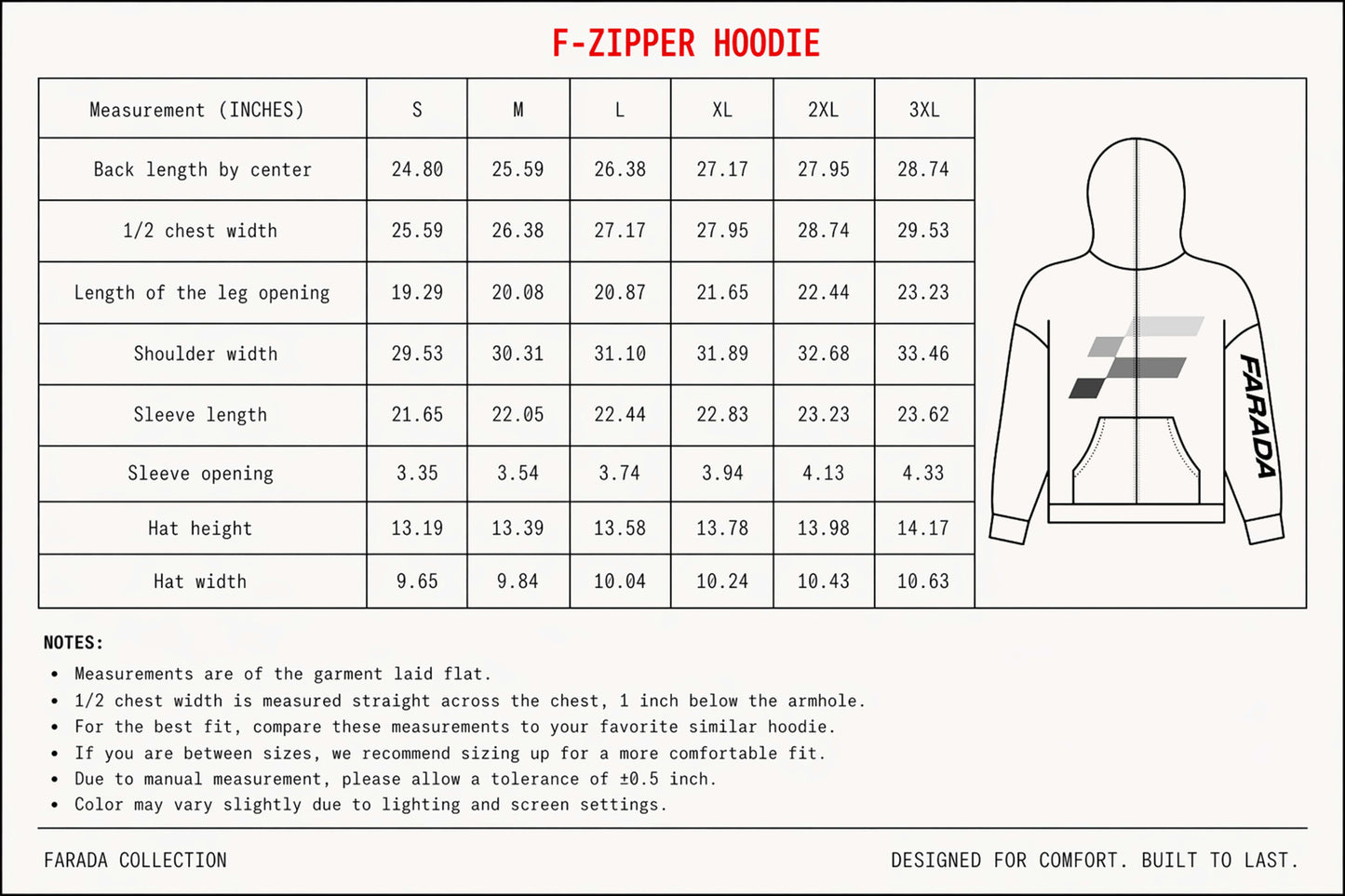 FARADA F-Zipper Hoodie
