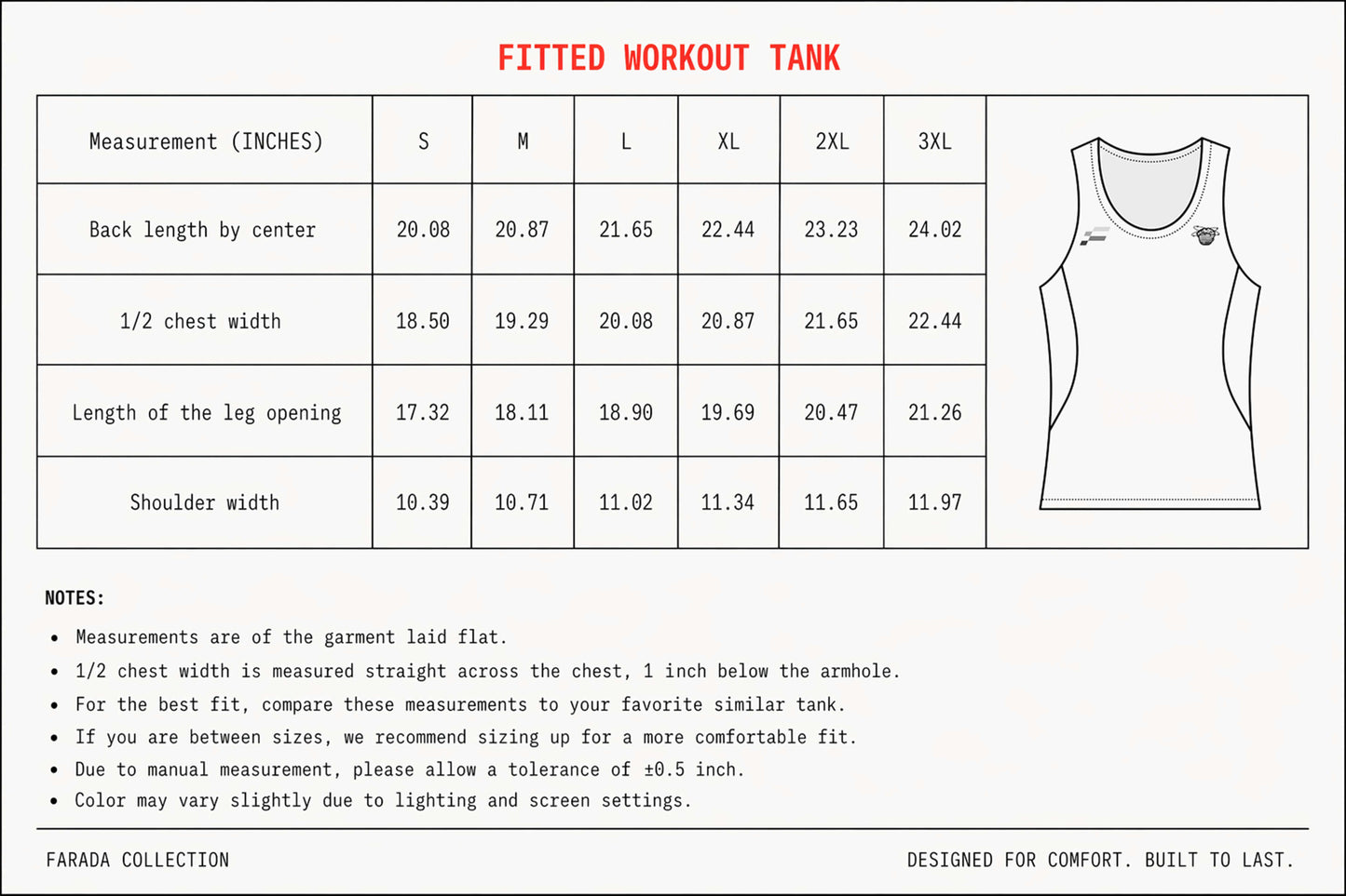 FARADA Fitted Workout Tank
