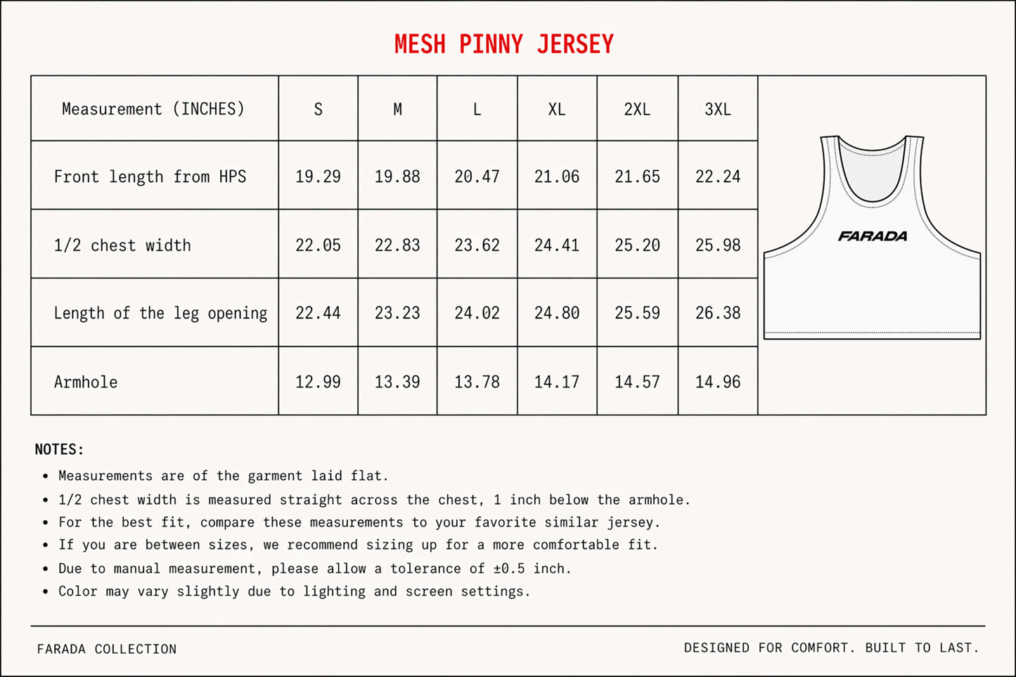 FARADA Mesh Pinny Jersey