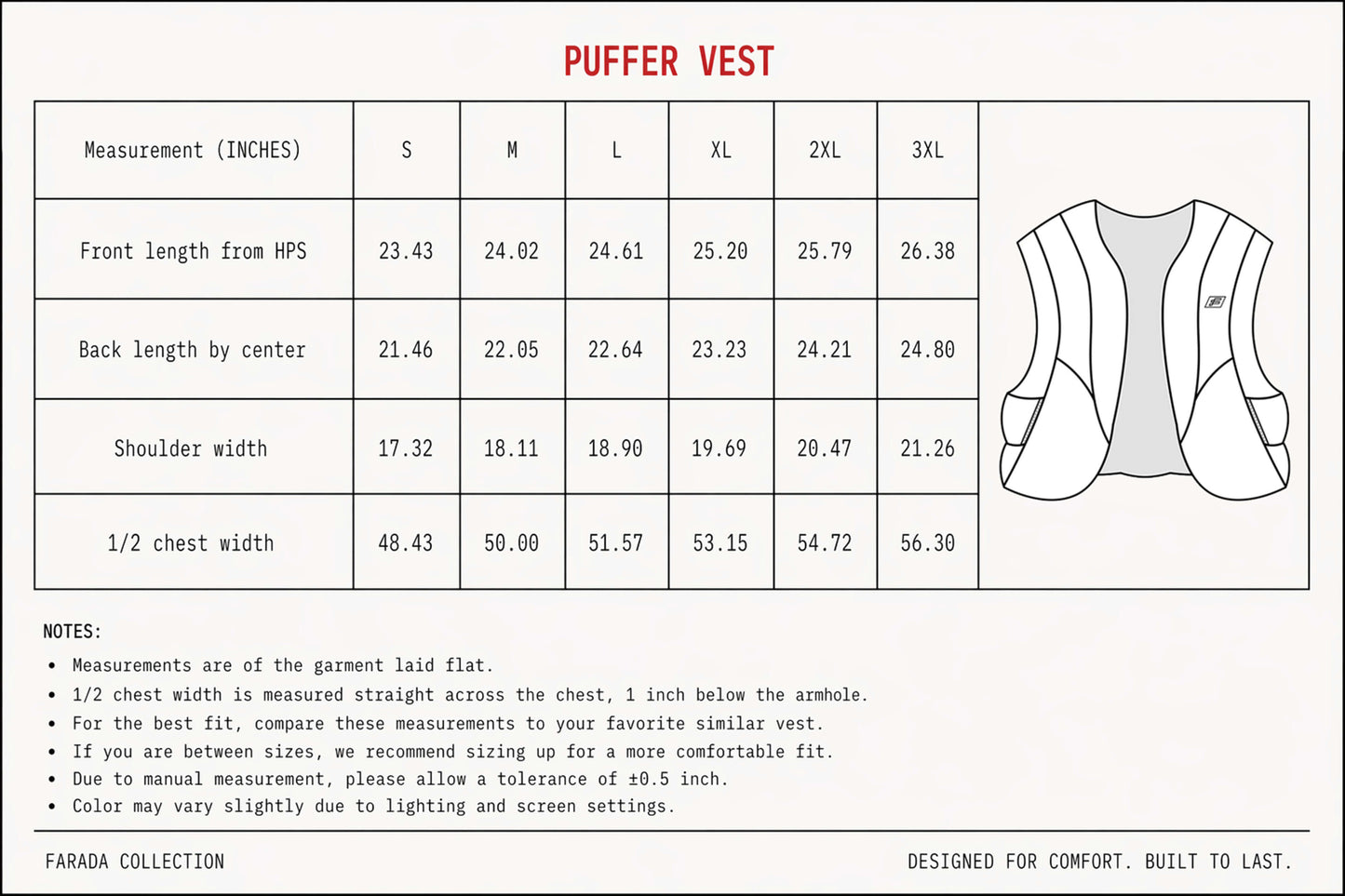 FARADA Puffer Vest